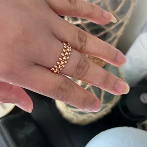18K Real Gold Clash Ring Rose gold